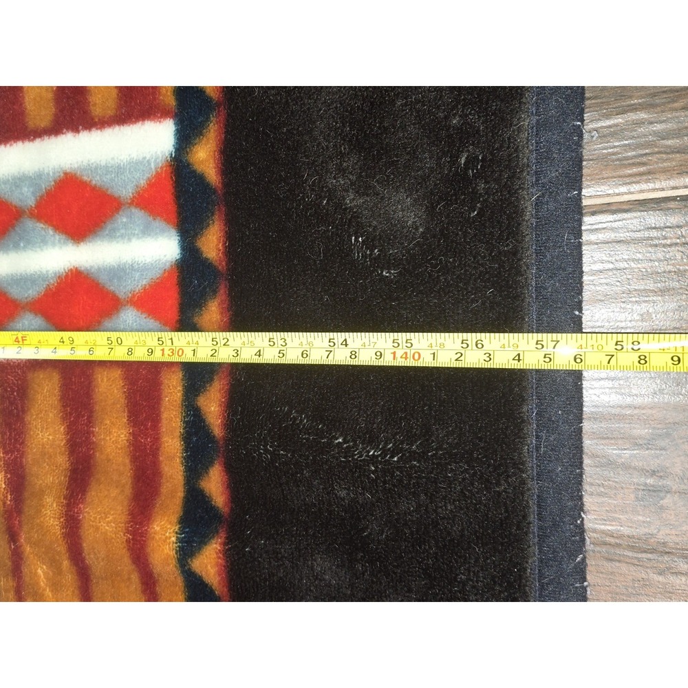 VTG Novatex Wolf Pack Acrylic Blend Multicolor Fleece Throw Blanket 57X50" Rare - Picture 3 of 6